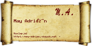 May Adrián névjegykártya